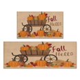 thumbnail image 1 of 2 Pieces Of Kitchen Rugs and Mats Non Skid Washable Fall (96) Kitchen Mat,Floor Cushion Waterproof Rug,Rubber Backed Area Rugs for Laundry 47*17+30*17, 1 of 7