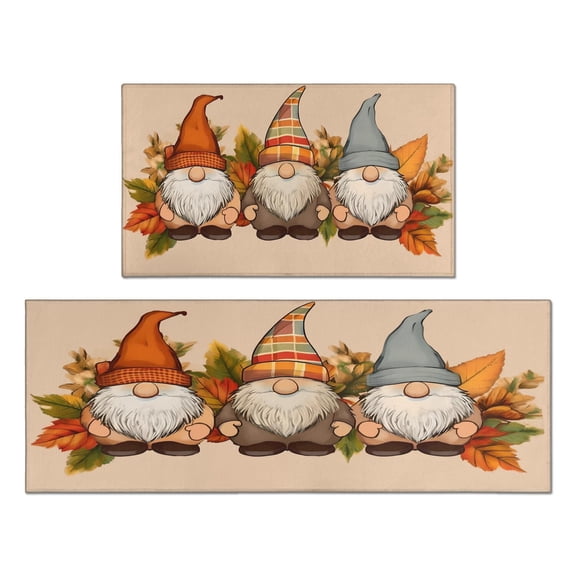 2 Pieces Of Kitchen Rugs and Mats Non Skid Washable Happy Halloween (41) Kitchen Mat,Floor Cushion Waterproof Rug,Rubber Backed Area Rugs for Laundry 47*17+30*17