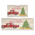 thumbnail image 1 of 2 Pieces Of Kitchen Rugs and Mats Non Skid Washable Merry Christmas (11) Kitchen Mat,Floor Cushion Waterproof Rug,Rubber Backed Area Rugs for Laundry 47*17+30*17, 1 of 7