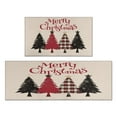 thumbnail image 1 of 2 Pieces Of Kitchen Rugs and Mats Non Skid Washable Merry Christmas (23) Kitchen Mat,Floor Cushion Waterproof Rug,Rubber Backed Area Rugs for Laundry 47*17+30*17, 1 of 7