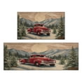 thumbnail image 1 of 2 Pieces Of Kitchen Rugs and Mats Non Skid Washable Merry Christmas (5) Kitchen Mat,Floor Cushion Waterproof Rug,Rubber Backed Area Rugs for Laundry 47*17+30*17, 1 of 7