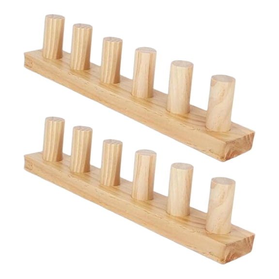 2 Pieces Knitting Loom Blanket Loom Handcrafted Wooden Kit Portable Size for Beginners DIY Blankets Making