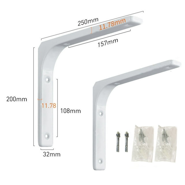 2 Pieces LShape Floating Shelf Brackets Invisible Shelf Support Right