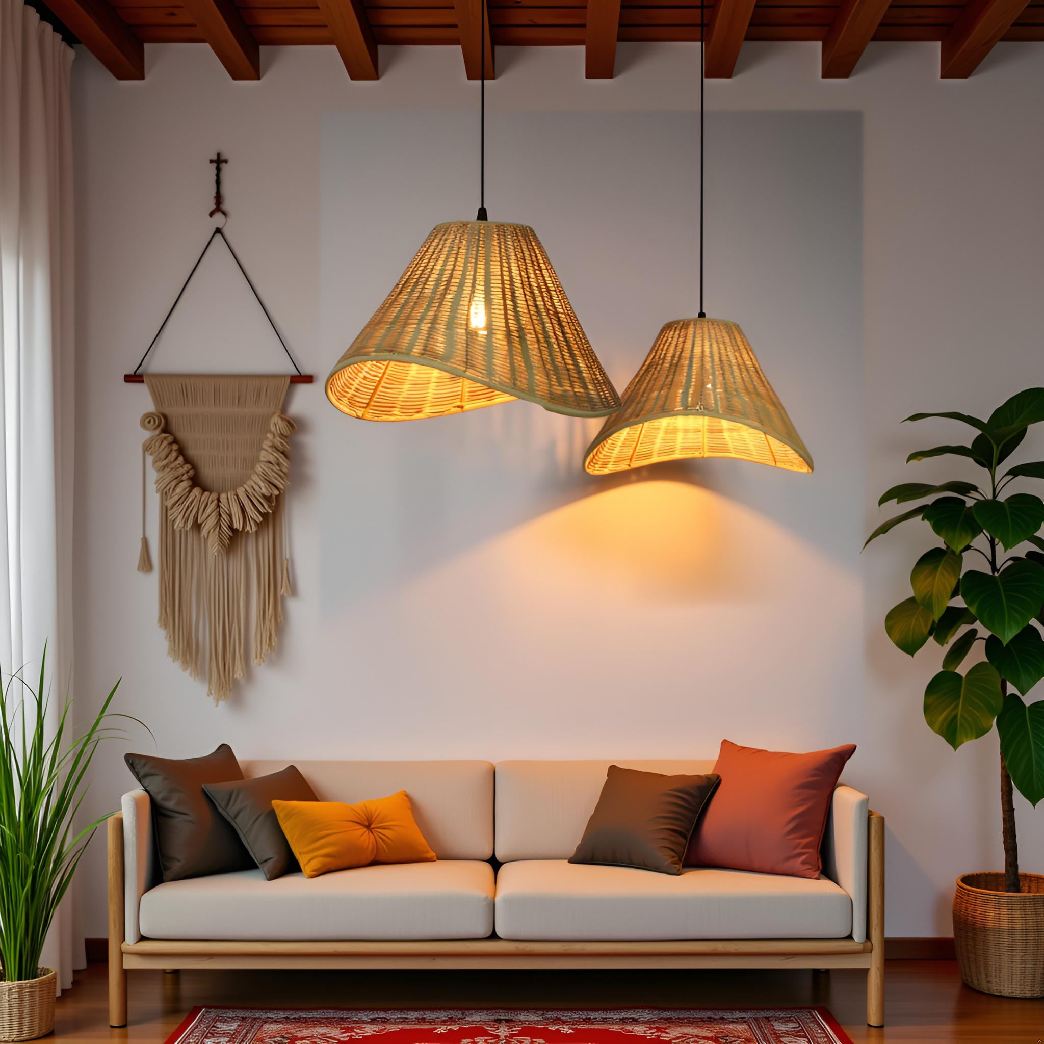 Light Brown Barrel Lamp Shades (2 Count)