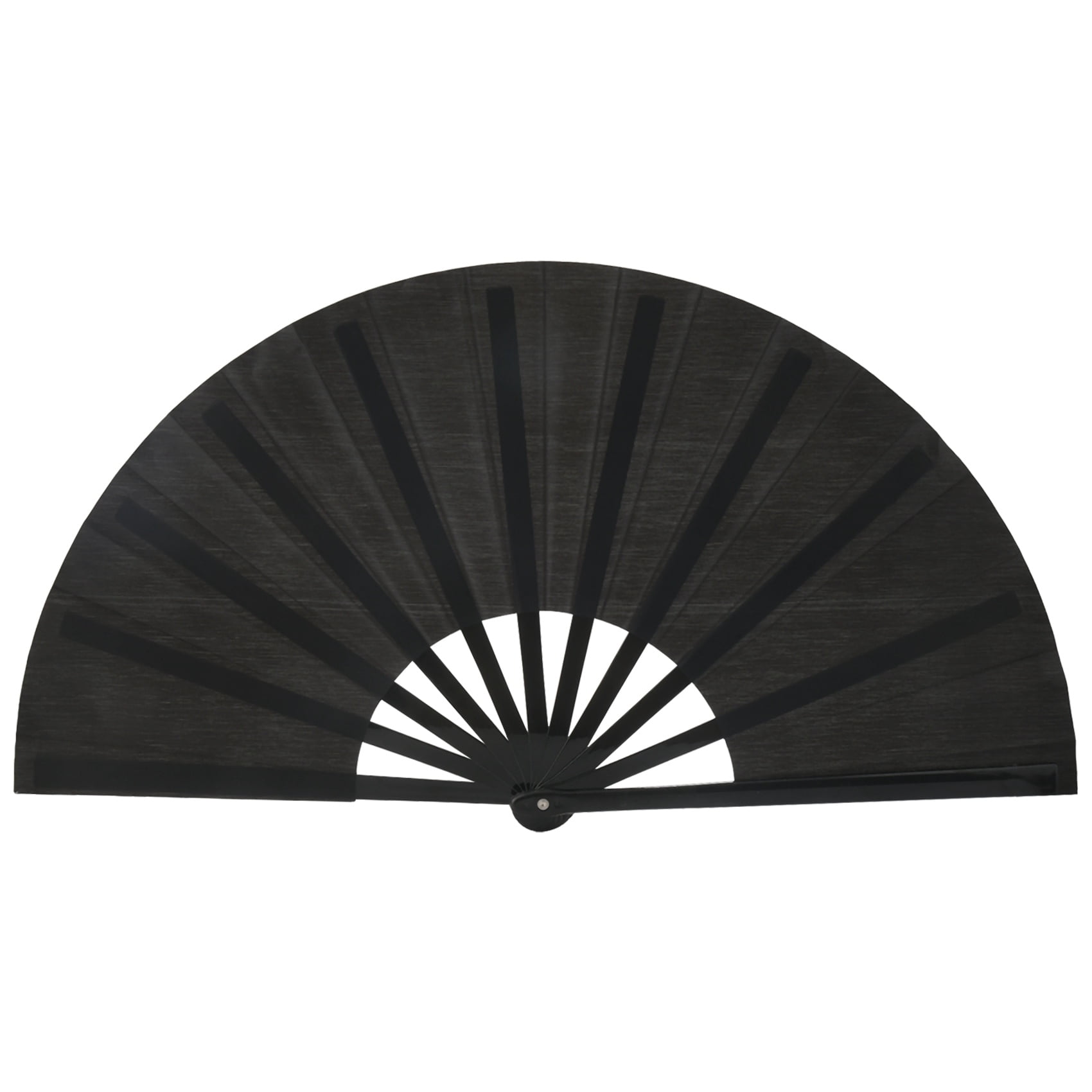 2 Pieces Large Folding Fan Nylon Cloth Handheld Hand Fan