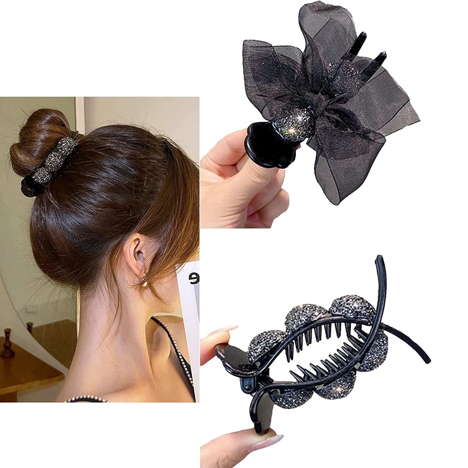 Gorgeous High Fashion Hair Claw Clip 6 EASY CLAW CLIP HAIRSTYLES FOR FINE HAIR & THICK HAIR  main image 2