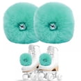 thumbnail image 1 of 2 Pieces Large Roller Skate Pom Poms for Women Girls Princess Fluffy Tie-on Roller Skate Pom Poms with Jingle Bells Fuzzy Pom Poms Quad Roller Skate Accessories, 8 cm, 1 of 9