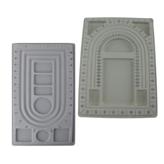 2 Pieces Lay Out Tray Flocked Tray Design bead plate board Loose Beads String DIY Making