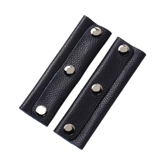2 Pieces Leather Handle Wrap for Handbags Bucket Bags Luggage Grips with Buckle Suitcase Bag Handle Covers Sleeve