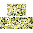 thumbnail image 1 of 2 Pieces Lemon Kitchen Rug Vintage Lemon Anti Fatigue Mat Non Skid Washable Standing Mat Lemon Kitchen Runner Rug 17x24+17x48inch, 1 of 5