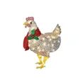 thumbnail image 1 of 2 Pieces Light-Up Chicken with Scarf,Yard Signs with Stakes Chicken Ornaments Lights LED for Xmas Gifts Garden Courtyard Lawn, 1 of 5