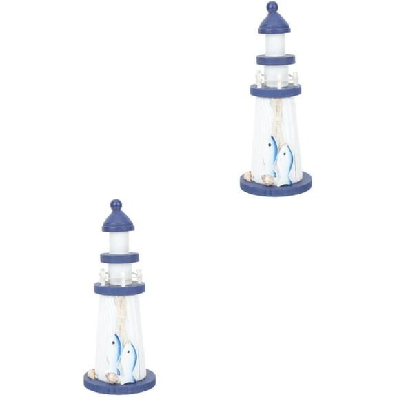 2 Pieces Lighthouse Decor Nautical Themed Decoration