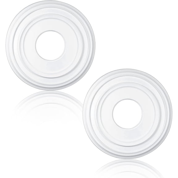 2 Pieces Lighting PU Ceiling Medallion Ceiling Fan Cover Plate Medallion for Home Light Fixtures Trim, 12 Inch Od x 3.5 Inch ID(White)