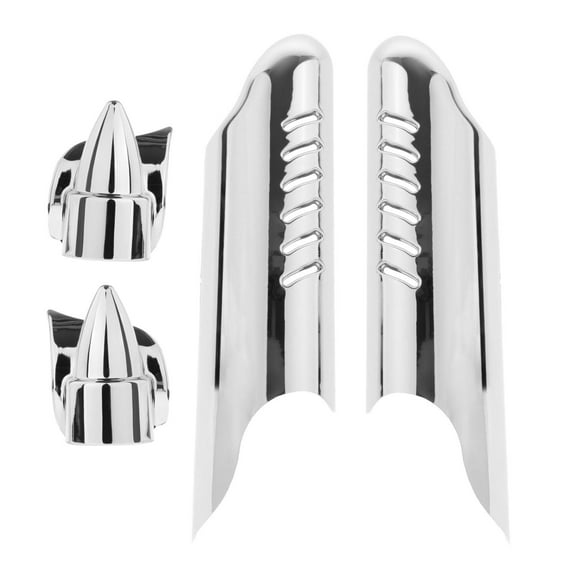 2 Pieces Lower Fork Leg , Chrome Deflector , Protective Cover for King 2000-2013 Motorcycle Accessory Accessories