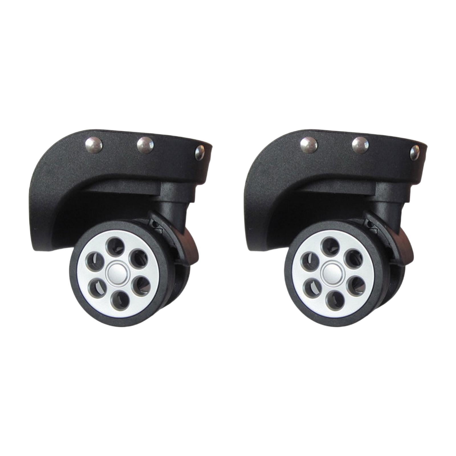 2 Pieces Luggage Wheels Suitcase Casters Replacement Parts 360 Swivel for Travel Trolley Case Repair