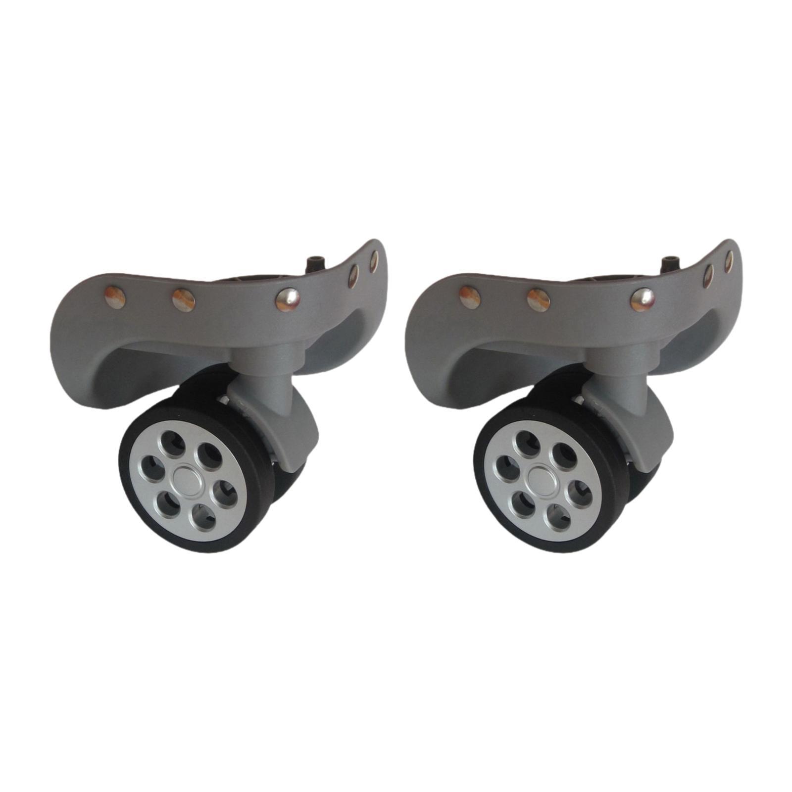 2 Pieces Luggage Wheels Suitcase Wheels Repair Parts 360 Swivel for Travel Luggage Trolley Cases