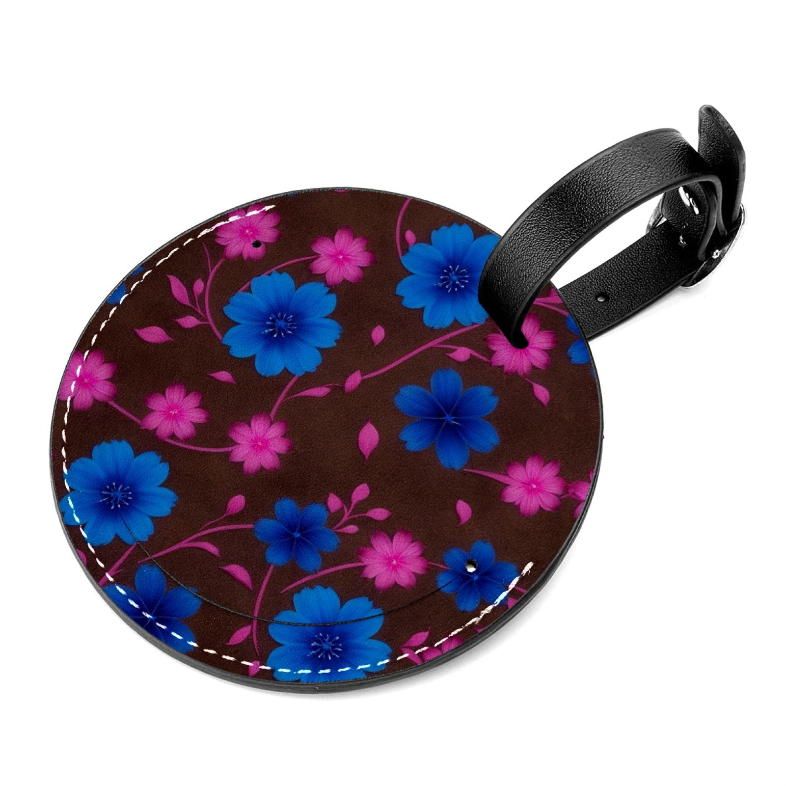 2 Pieces，Luggage tags for suitcases，Flowers twigs leaves,Luggage tag