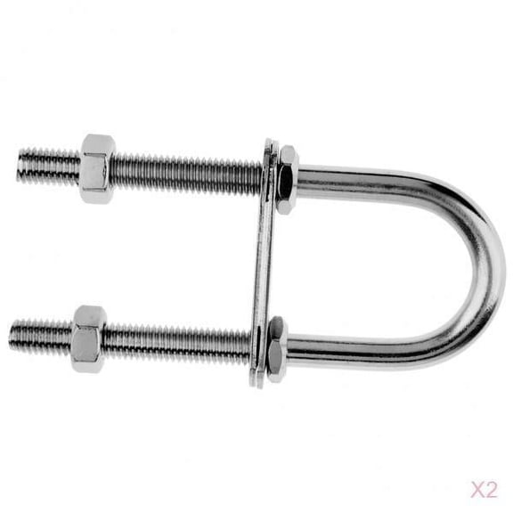 2 Pieces M8 Bow / Stern Bolts 304 Stainless Steel for Boat / Marine Rigging