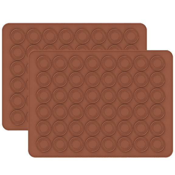 2 Pieces Macarons Silicone Mat Baking Mold Silicone Macaron Kit Pastry Baking Mat and Decorating Piping Pot - large