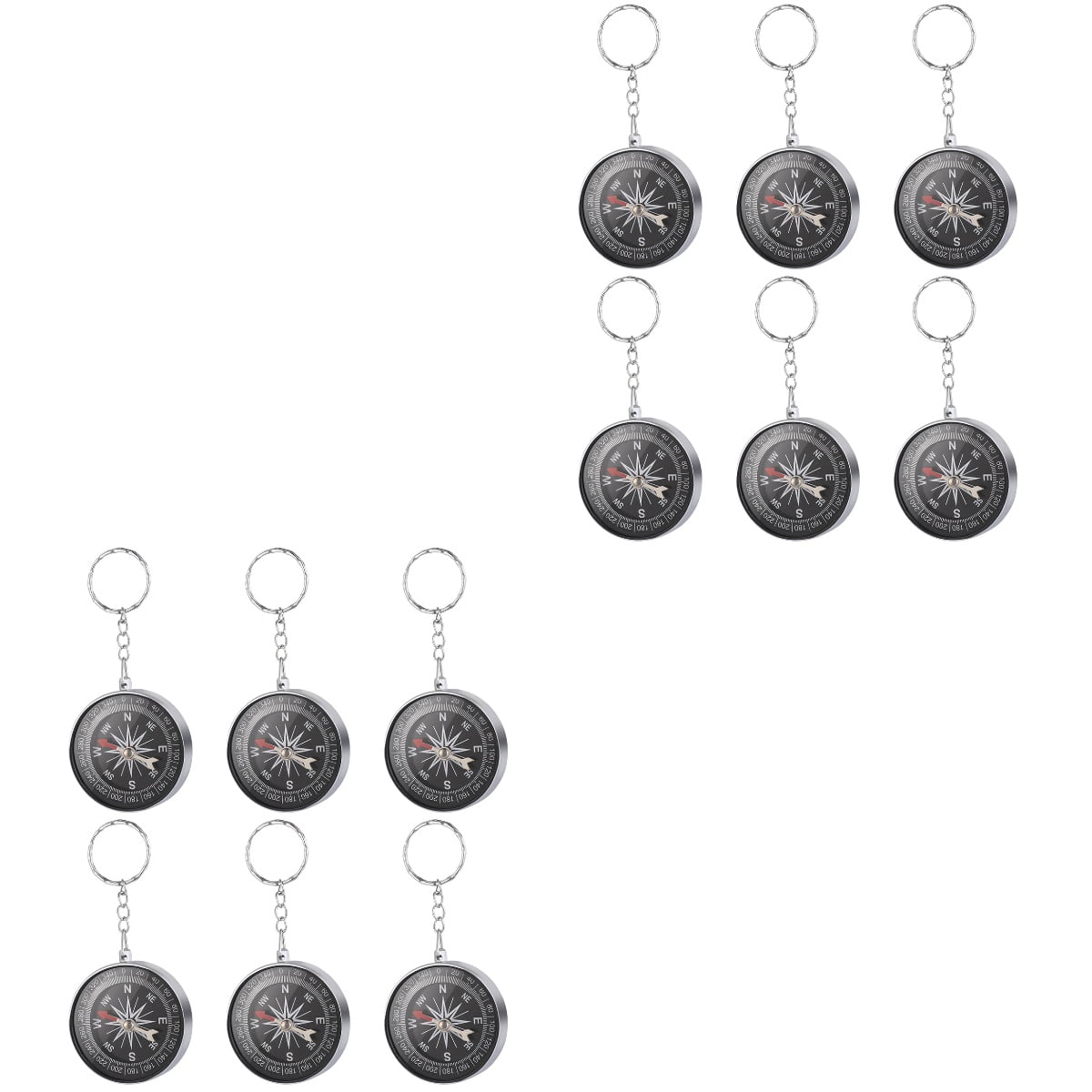 Pieces Mens Gifts Compass Pendant Compass Key Ring Compass Key