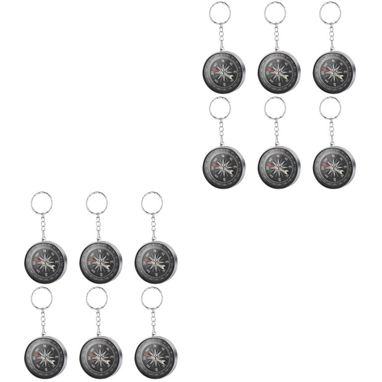 Pieces Mens Gifts Compass Pendant Compass Key Ring Compass Key