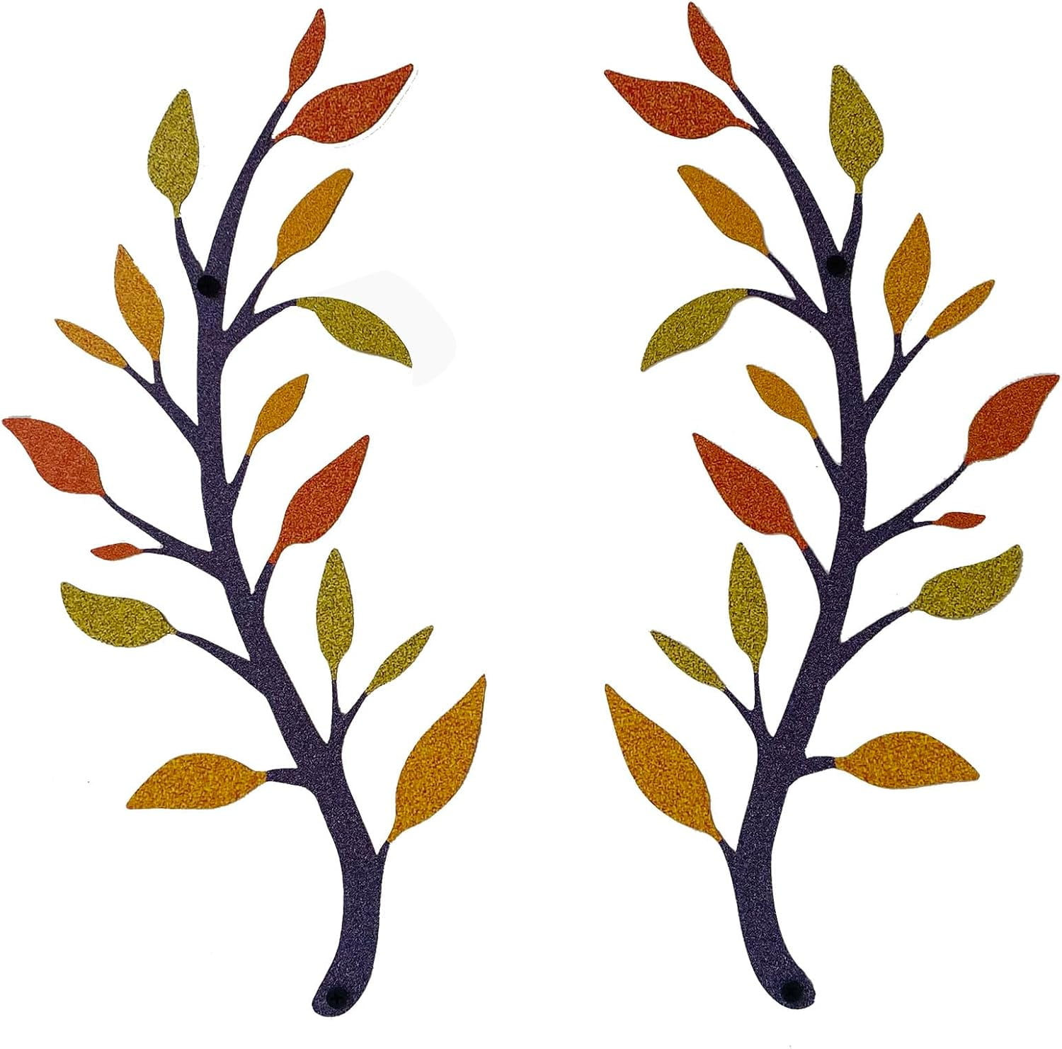 2 Pieces Metal Tree Leaf Wall Décor Branch Leaf Wall Art for Indoor