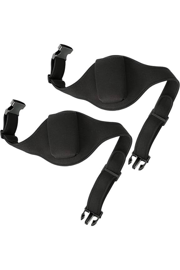 2 Pieces Mic Belt Pack Fitness Instructor Microphone Pouch Carrier Holder Adjustable Waist Bag Neoprene Sweat Absorbent Belt for Theater, Speakers Classic Black