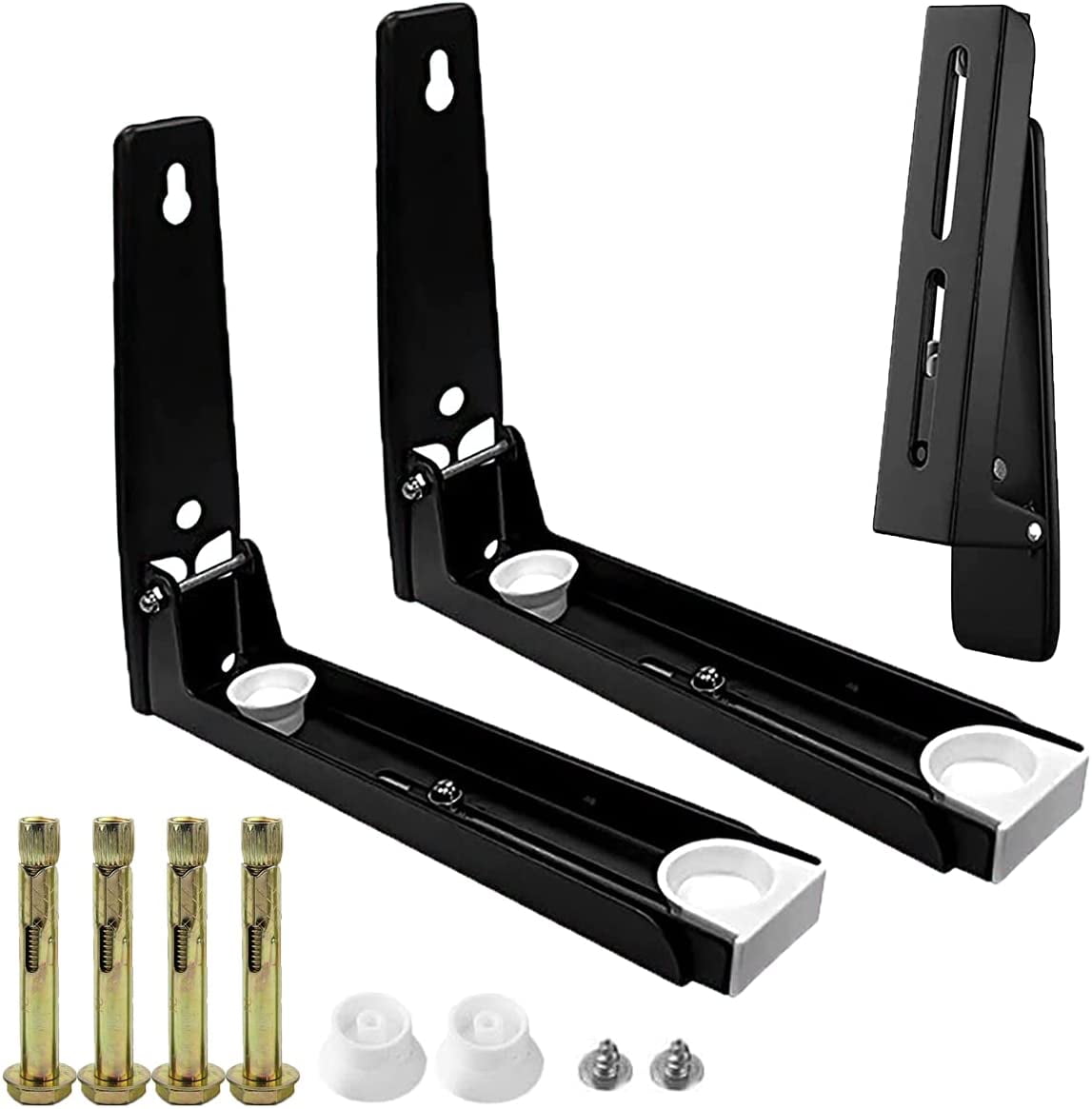 2 Pieces Microwave Wall Bracket, Stainless Steel Microwave Brackets