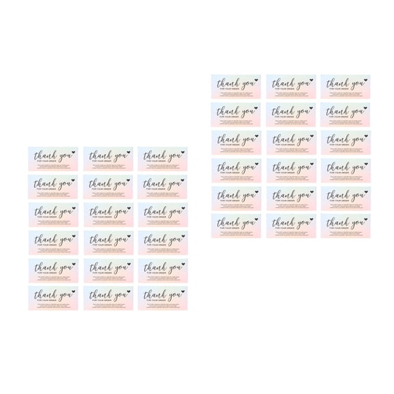 Set of 2 Thank You for Your Order Cards Postcards Small Business Holiday with Envelopes Stickers