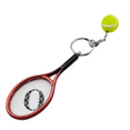 thumbnail image 1 of 2 Pieces Mini Tennis Racket Keychain Key Ring, Fashionable Alloy Tennis Ball Split Ring Keychain for Sport Lovers Team, 1 of 8