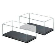 2 Pieces Model Car Display Case Diecast Car Showcase Dustproof Acrylic Material for Collectors Display
