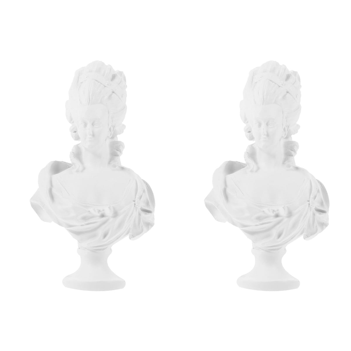 2 Pieces Models Office Decor Mary Queen Bust Statues Exquisite