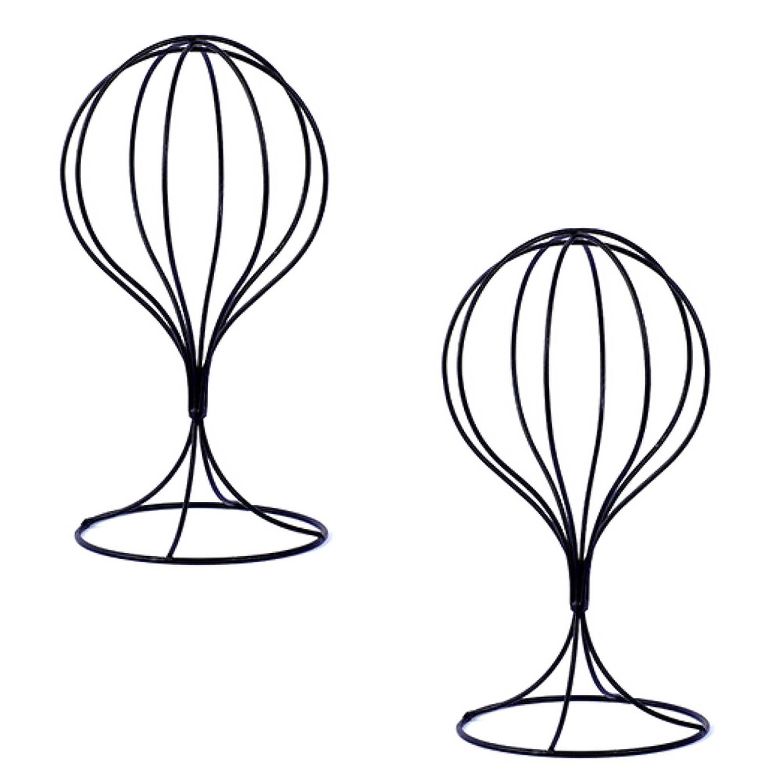 2 Pieces Modern Metal Hat Stands Durable Stable Cap Rack Wigs Holder
