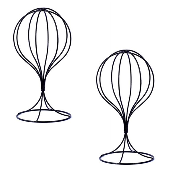 2 Pieces Modern Metal Hat Stands  Stable Cap Rack Wigs Holder Hat Display Stand Adult Hat Rack Hat Model Stand