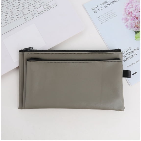 2 Pieces Money Bags with Zipper, 11x6.1 inch Money Pouch, Bank Bag, Cash Bag, Check Wallet, Cosmetics