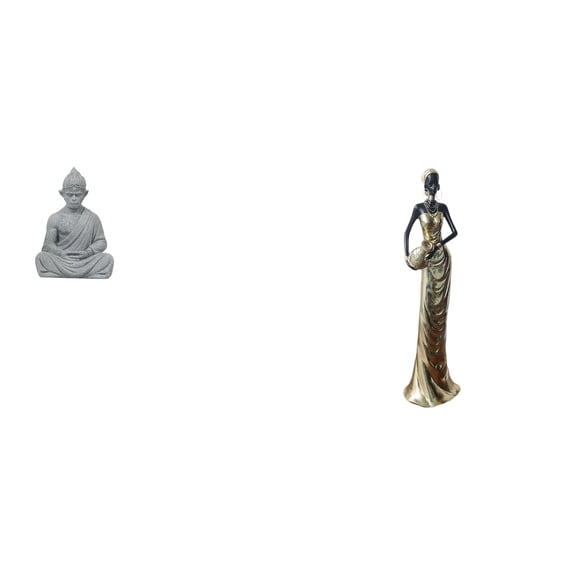 2 Pieces Monkey Statue Buddha Sculpture African Figurine Resin Material Ideal for Home Living Room Office Decor