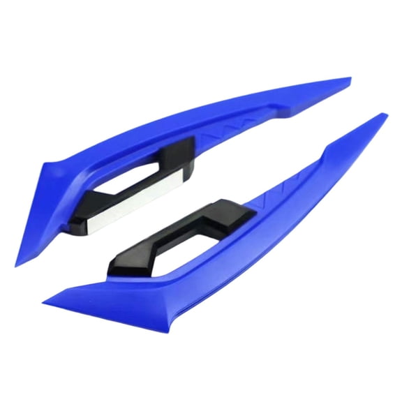 2 Pieces Motorbike Fixed Wind Wing Air Deflector Front Fairing Winglets Stylish Blue for Motorcycle Accessory