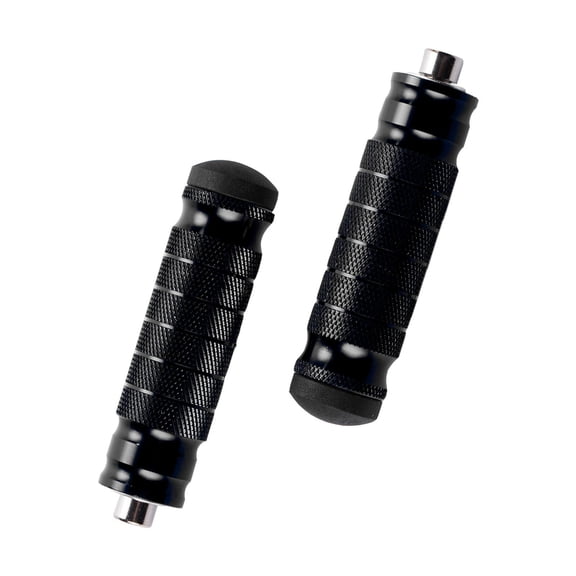 2 Pieces Motorcycle Rear Footrests Passenger Foot Rest M8 CNC Aluminum Anti Skid Replace Rearset Footpeg Rear Seat Foot Pedal Black
