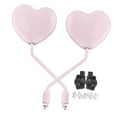 thumbnail image 1 of 2 Pieces Motorcycle Rearview Mirrors Side View Mirrors Heart Shaped Design Universal Fit for Scooters and Bikes, 1 of 9