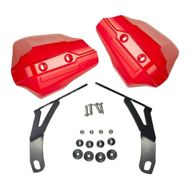 2 Pieces Motorcycle Universal Motorcycle Accessories with Metal Bracket Touring Mounting Hardware Wind Protector red