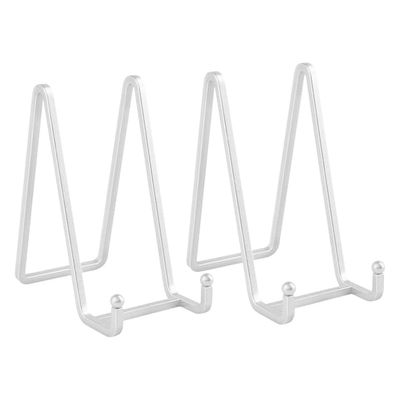 2 Pieces Multipurpose Tabletop Easels Holder for Displaying Photos And Artwork With Sturdy Iron Construction Use