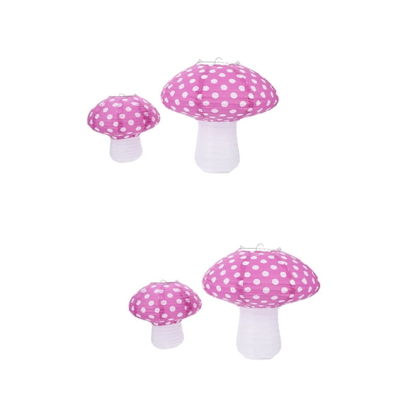 2 Pieces Mushroom Lantern Mushroom-shaped Lanterns Realistic Design