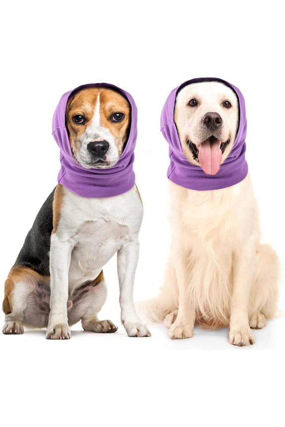 2 Pieces No Flap Ear Wraps for Dogs Dog Ear Muffs Ear Covers for Noise Canceling Pet Ear Protection Dog Neck and Ears Winter Warmer
