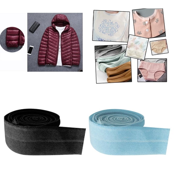 2 Pieces Of Bias Binding Elastic Tape, Folding Tape, Elastic Band, 20mm, Sewing Tape Elastic Elastic, 10m / Piece 2cm