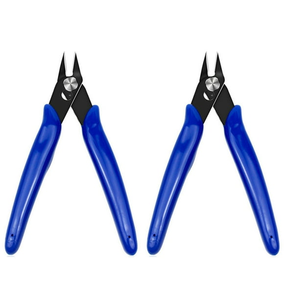 2 Pieces Of Small Side Cutters, Electronics Wire Cutters, Angled Mini Precision Pliers, Wire Pliers For Hard, Soft And Extremely Fine Wires