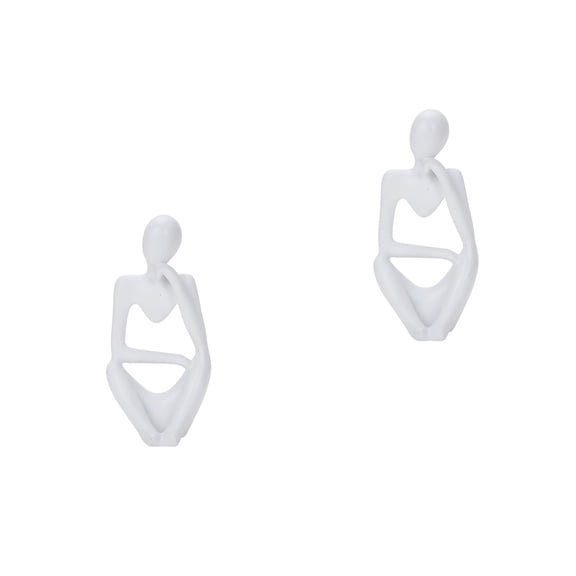 2 Pieces Office Decor Thinker Statue Vivid Decoration Indoor Man