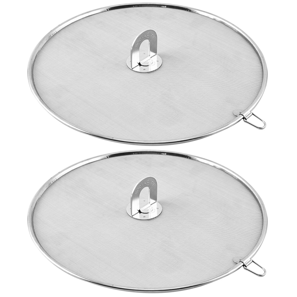 2 Pieces Oil Griddle Pan Mesh Strainer Splatter Guard Stainless Steel