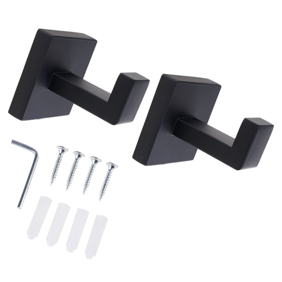 2 Pieces Oil Rubbed Bronze Hook With Concealed Installation For Bathroom And Laundry Room