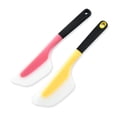 thumbnail image 1 of 2 Pieces Omelette Spatula Kitchen Omelet Turner Silicone Omelette Turner Flip and Fold Omelette Turner for Kitchen Omelet Pancake Crepes (Red and Yellow), 1 of 7