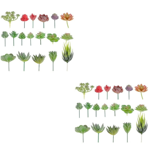 2 Pieces Outdoors Simulation Succulent Decoration Mini Pot Decorations